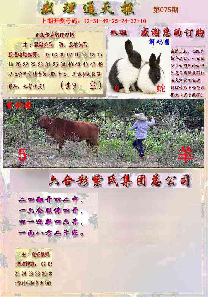 075期数通报[图]