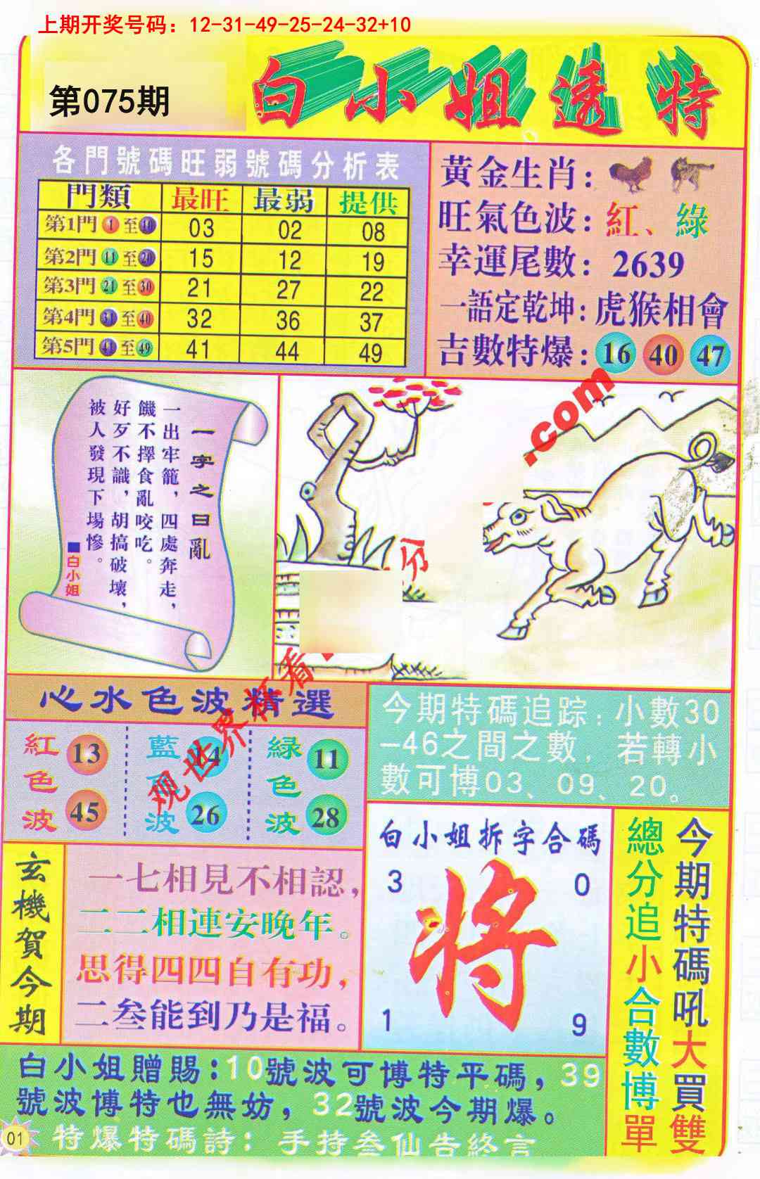 075期白小姐透特[图]