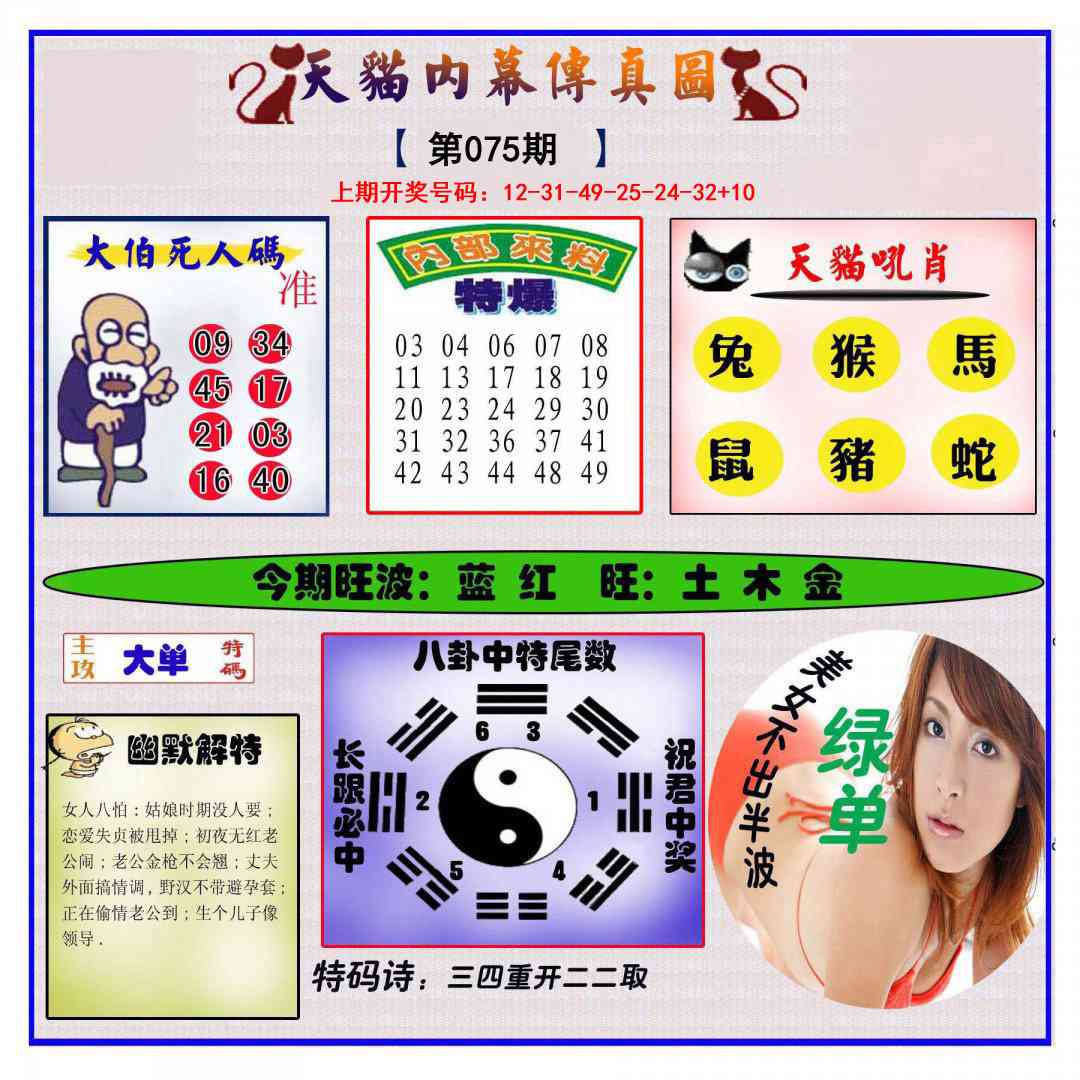 075期内幕传真图[图]