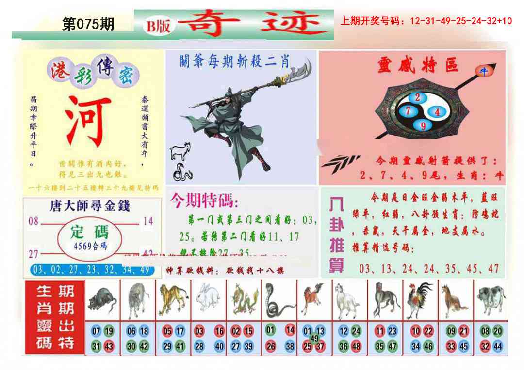 075期九龍奇迹B(推荐)[图]